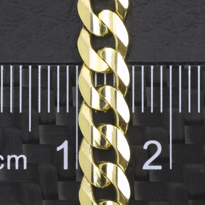 9ct Yellow Gold Curb Bracelet 8.5" 5.5mm - Image 4