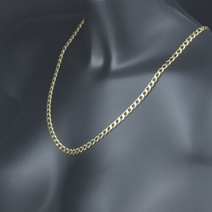 9ct Yellow Gold Curb Chain 25" 6mm - Image 3