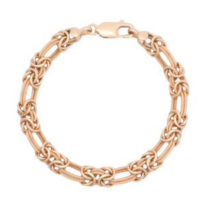 9ct Rose Gold Fancy Byzantine 7.5&#8243; 7mm