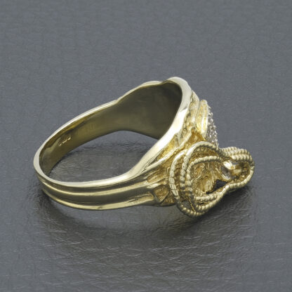 9ct Yellow Gold Gemstone Saddle Ring - Image 3