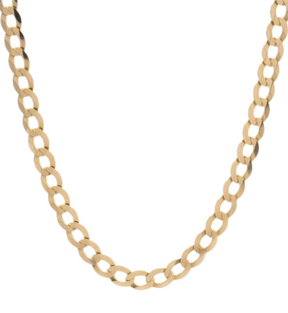 9ct Yellow Gold Curb Chain 20" 5.5mm