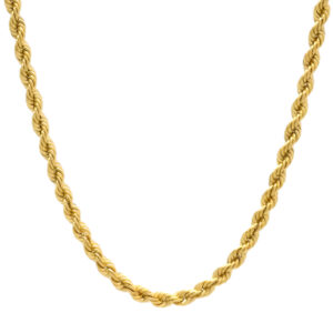 9ct Yellow Gold Rope Chain 18&#8243; 4mm