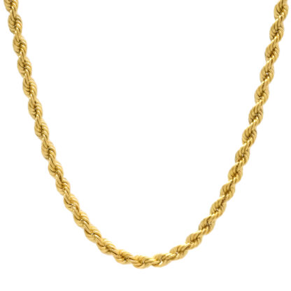 9ct Yellow Gold Rope Chain 18" 4mm