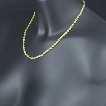 9ct Yellow Gold Rope Chain 18" 4mm - Image 3