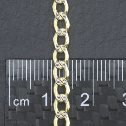 14ct Yellow Gold Diamond Cut Curb Chain 22" 4mm - Image 4