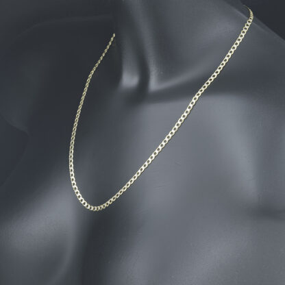 14ct Yellow Gold Diamond Cut Curb Chain 22" 4mm - Image 3