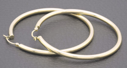 9ct Yellow Gold Hoop Earrings - Image 3