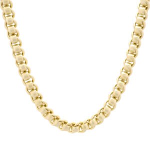 9ct Yellow Gold Roller Ball Necklace 19.5″ 6.5mm