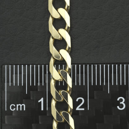 9ct Yellow Gold Curb Chain 18" 9mm - Image 5