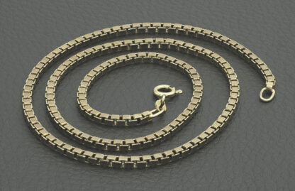 9ct Yellow Gold Box Link Chain 20.5" 3mm - Image 2