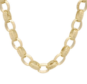9ct Yellow Gold Belcher Chain 28&#8243; 10mm
