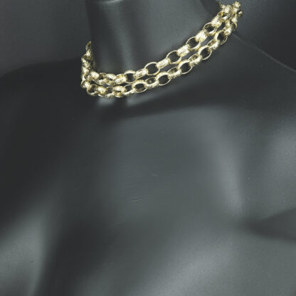9ct Yellow Gold Belcher Chain 28" 10mm - Image 4