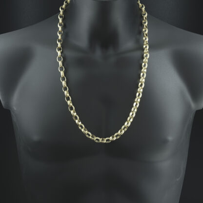 9ct Yellow Gold Belcher Chain 28" 10mm - Image 3
