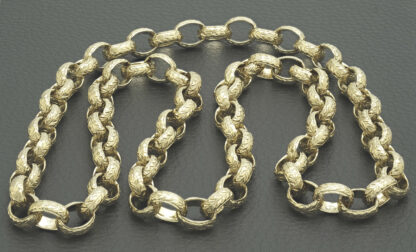 9ct Yellow Gold Belcher Chain 28" 10mm - Image 2