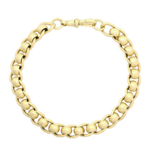 9ct Yellow Gold Roller Ball Bracelet 8&#8243; 7mm