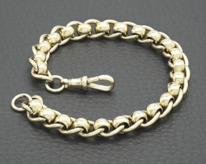 9ct Yellow Gold Roller Ball Bracelet 8" 7mm - Image 4