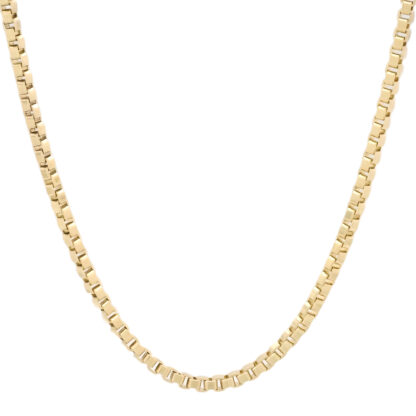 9ct Yellow Gold Box Link Chain 23" 2.5mm