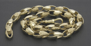 9ct Yellow Gold Tulip Chain 26&#8243; 12mm