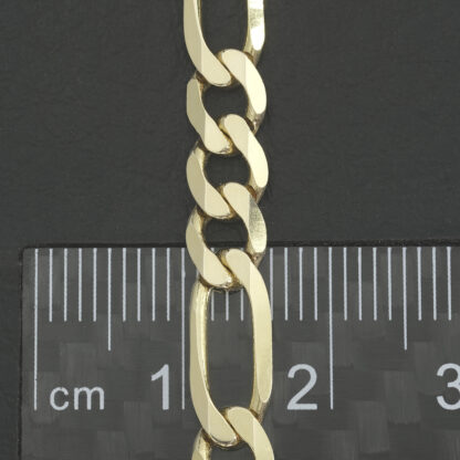 9ct Yellow Gold Figaro Chain 20" 5.5mm - Image 2