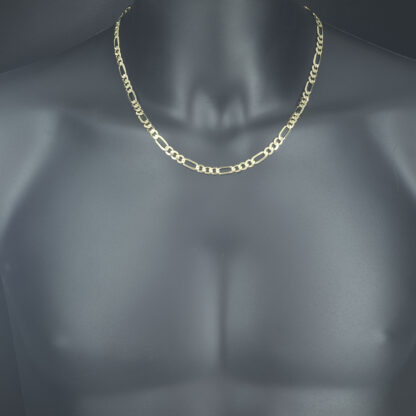9ct Yellow Gold Figaro Chain 20" 5.5mm - Image 4