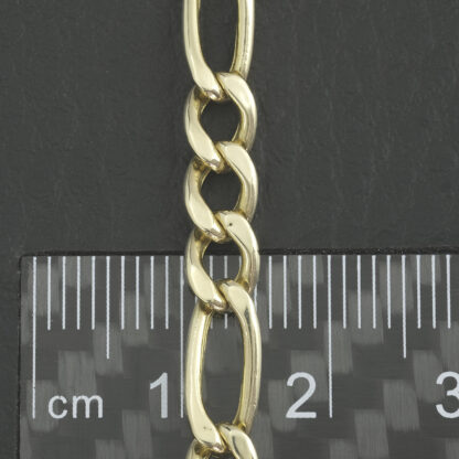 9ct Yellow Gold Figaro Chain 19" 5mm - Image 5
