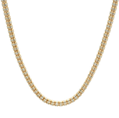 9ct Rose Gold Diamond Cut Fancy Link Chain 26" 4mm