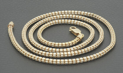 9ct Rose Gold Diamond Cut Fancy Link Chain 26" 4mm - Image 5
