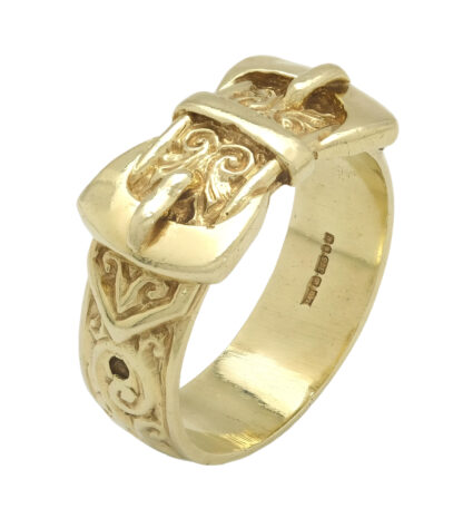 9ct Yellow Gold Buckle Ring