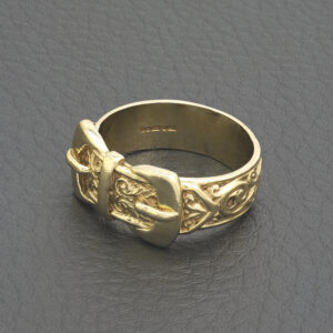 9ct Yellow Gold Buckle Ring