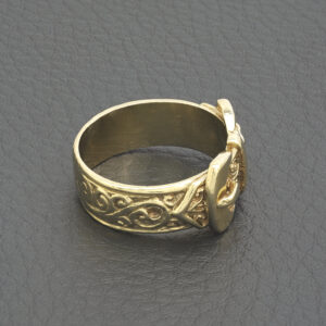9ct Yellow Gold Buckle Ring