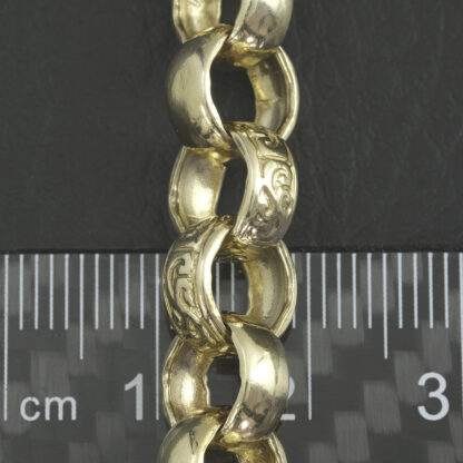 9ct Yellow Gold Belcher Chain 25.5'' 9mm - Image 2