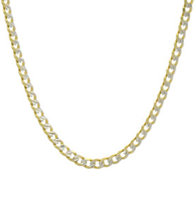 9ct Yellow Gold Diamond Cut Curb Chain 18&#8243; 3.5mm
