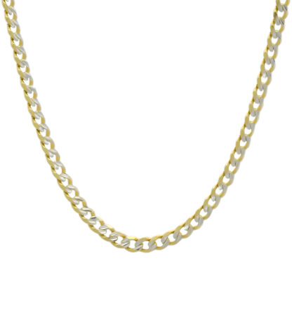 9ct Yellow Gold Diamond Cut Curb Chain 18" 3.5mm