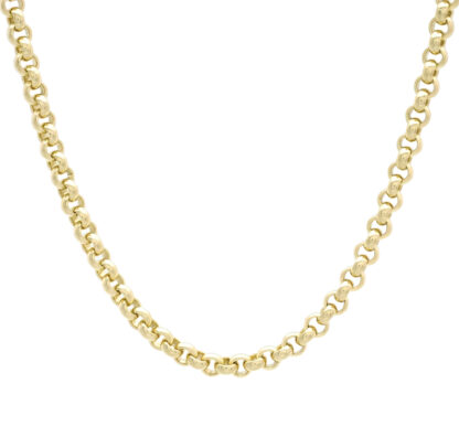 9ct Yellow Gold Belcher Chain 22.5'' 4.5mm