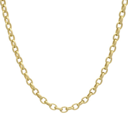 9ct Yellow Gold Belcher Chain 22.5" 4mm