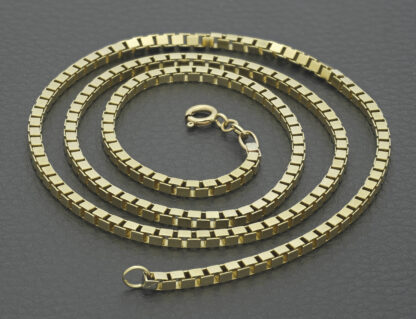 9ct Yellow Gold Box Link Chain 24'' 3mm - Image 4