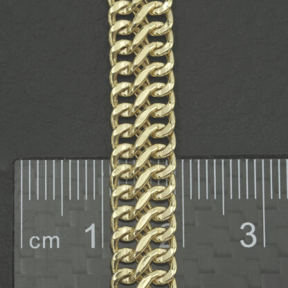 9ct Yellow Gold Double Curb Bracelet 7'' 8mm - Image 2