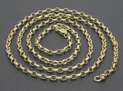 9ct Yellow Gold Belcher Chain 28.5" 3mm - Image 4