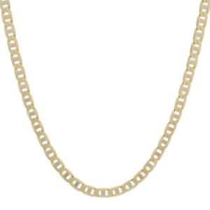 14ct Yellow Gold Diamond Cut Marina Chain 21&#8243; 4mm
