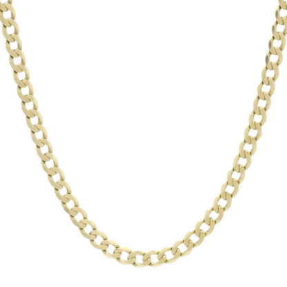 9ct Yellow Gold Curb Chain 20.5" 4.5mm