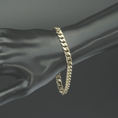 9ct Yellow Gold Curb Bracelet 8.5'' 6mm - Image 2