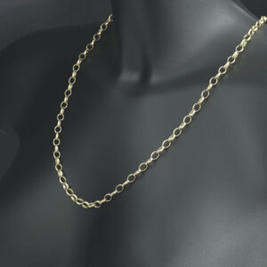 9ct Yellow Gold Belcher Chain 24″ 5.5mm