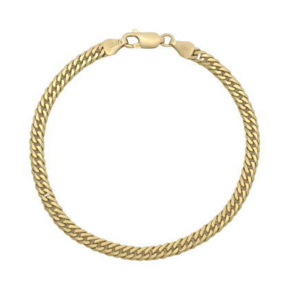 9ct Yellow Gold Curb Bracelet 7.5" 4mm