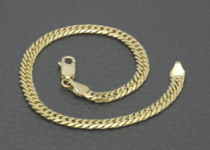 9ct Yellow Gold Curb Bracelet 7.5" 4mm - Image 3