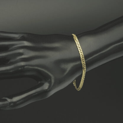 9ct Yellow Gold Curb Bracelet 7.5" 4mm - Image 4