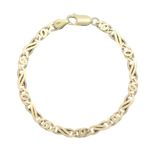 9ct Yellow Gold Fancy Link Bracelet 7&#8243; 4.5mm