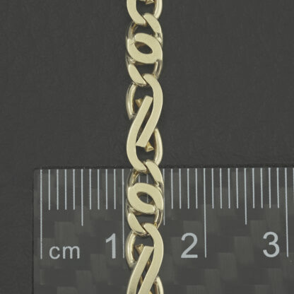 9ct Yellow Gold Fancy Link Bracelet 7" 4.5mm - Image 2