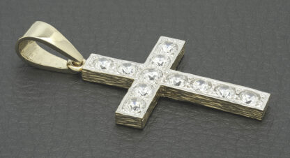 9ct Yellow Gold Gemstone Cross Pendant - Image 2