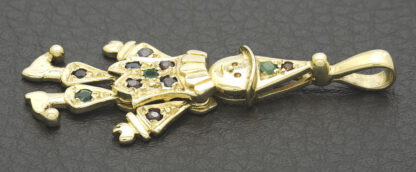 9ct Yellow Gold Gemstone Clown Pendant - Image 2