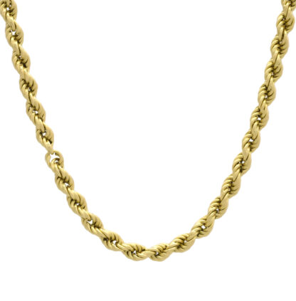 18ct Yellow Gold Rope Chain 21" 4.5mm